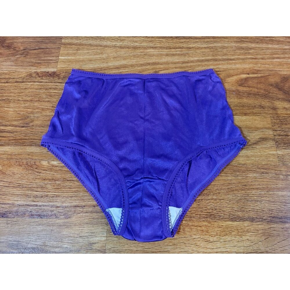 Vintage Simply Basic‎ Size 7 Purple Nylon Panties
